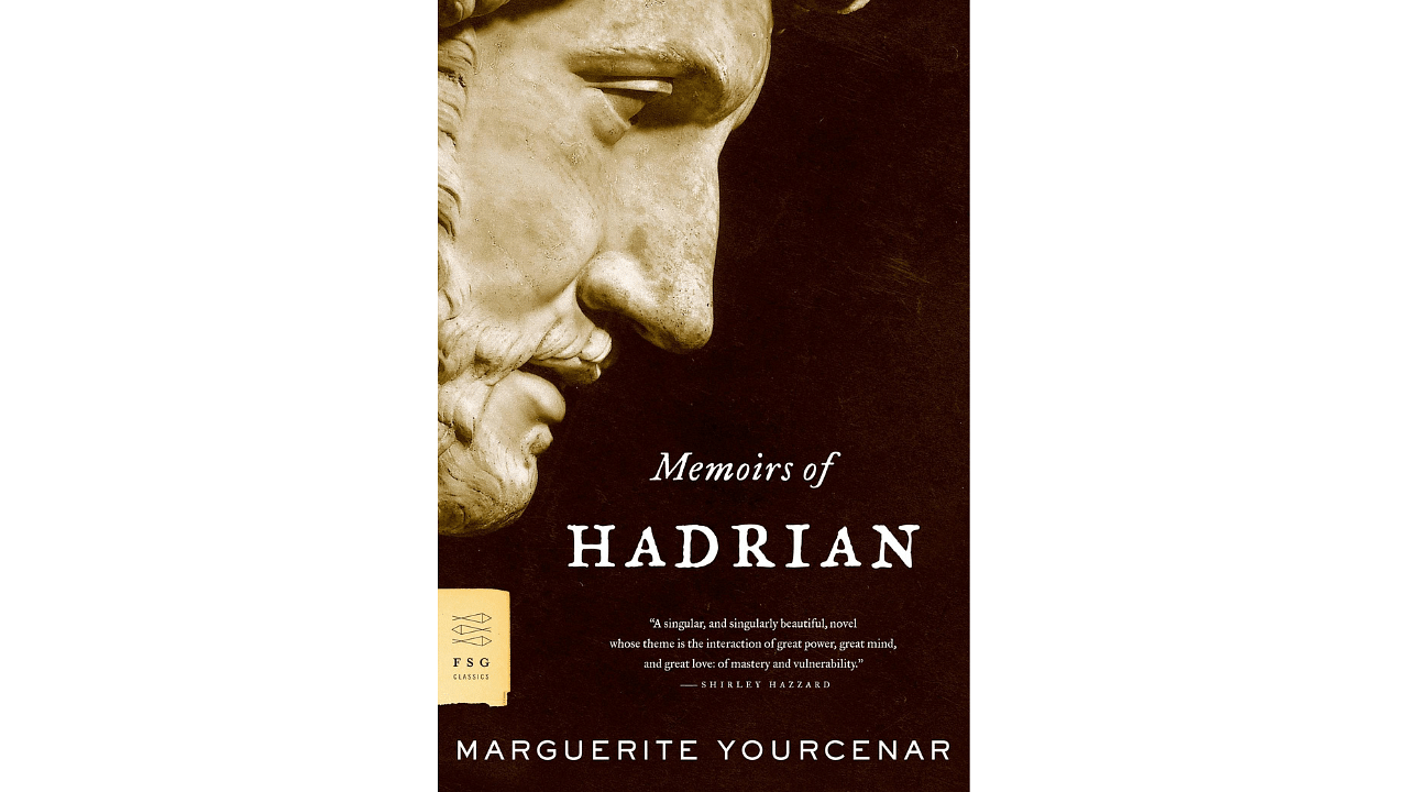 <div class="paragraphs"><p>The cover of 'Memoirs of Hadrian'.</p></div>